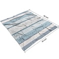 thumbnail image 3 of Blue Geometric Striped Pattern Blanket,Comfortable Soft Lamb Wool Throw Blanket,All Season,Warm Lightweight Blankets for Sofa Bed Couch Living Room Chair,50"x60", 3 of 4