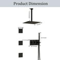 thumbnail image 3 of ANGELES HOME 12" Ceiling Mounted Shower System, 3-function Diverter Shower Faucet Set, Shower System with 3 Square Body Jets, Rainfall Shower Fixtures with Thermostatic Mixing Valve, Matte Black, 3 of 11