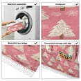 thumbnail image 3 of Durable Washer Cover 51.2x22in with White Lace Trim and Side Pocket Washer and Dryer Top Covers Pink Santa Claus Pattern, 3 of 6