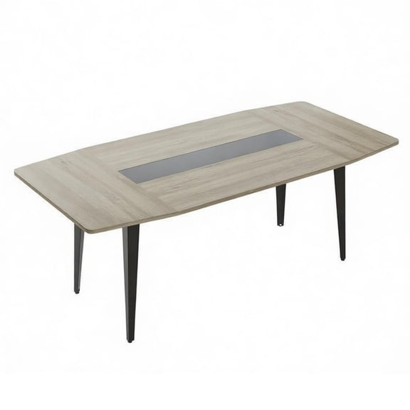 Wood Top Office Desk with Black Metal Legs, Rectangular Computer Writing Desk Workstation for Home Office Study Room, Modern Industrial Style Furniture