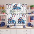thumbnail image 2 of American Flag Truck Kitchen Curtains Valances 3 Piece Set, Independence Day Star Heart USA Rod Pocket Tier Curtain and Valance Drapes for Small Window 24 Inch Length for Bedroom Cafe, 2 of 9