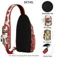 thumbnail image 3 of Crossbody Sling Backpack for Women Men Cute Strawberry Pattern Shoulder Sling Crossbody Casual Chest Bag for Travel Sports Running Hiking, 3 of 6
