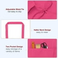 thumbnail image 4 of Unique Bargains 4pcs Kitchen Cooking Aprons 75x65cm Polyester Artist Painting Apron with 2 Pockets for Women Men Chef, Rose Red, 4 of 5