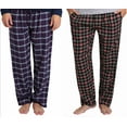 thumbnail image 1 of Adult Mens 2 Pack Flannel Pajama Jammies Pants Americana Plaid Classic Plaid L, 1 of 5