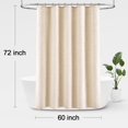 thumbnail image 6 of CAILDANL Linen Shower Curtain Beige Boho Farmhouse Shower Curtains for Bathroom Natural Cloth Cotton Fabric Liner Cream 72 x 72 Inch Modern, 6 of 6