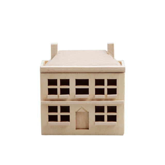 Simualtion 1/12 Dollhouse Villa House Mini Casa de Madera Modelo Handcraft Cottage para Playhouse Room Box Accesorios de Juguete Creativos Juego CUTICAT ventanas de casa de muñecas