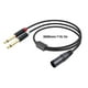 thumbnail image 4 of Cable Micrófono Divisor XLR A Doble TS Mono Y 1/4 Pulg. 6 35 Mm para Mezclador (3 Metros), 4 of 6