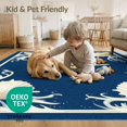thumbnail image 4 of ODIKA 9'x12' Washable Area Rug Non-Slip, Chair-Friendly Starfish Ocean Nautical Seashell Bathroom Coral Reef Wave Border for Dining Room, Basement, Large Office, 4 of 7
