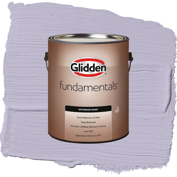 Glidden Fundamentals Wild Lilac / Purple, Flat Exterior Paint, 1 Gallon
