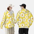 thumbnail image 4 of Daiia Daisies Flowers UPF 50+ Sun Protection Hoodie Jacket Lightweight Long Sleeve Sun Shirt for Women Men with Pocket Hiking Outdoor-3X-Large, 4 of 7
