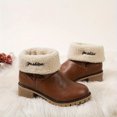 thumbnail image 2 of SACFOF Winter Snow Boots for Women Mid Heel Ankle Booties Faux Suede Fur Lined Slip-on Shoes, 2 of 5