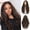 as show, variant on YQHZZPH Ladies Front Set Black Mid-length Curly Hair Simulation Wig