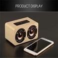 thumbnail image 6 of W5 Portable Mini Wooden Speaker 5.0 Wireless Speaker with 360 Stereo Sound Hands Free Answering Calls AUX for Home Outdoor, 6 of 8