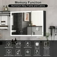 thumbnail image 3 of Jarbalai Bathroom Medicine Cabinet with Mirror and Lights, 39" x 23" Wall Mounted LED Storage Cabinet, Anti-Fog Dimmable Touch Sensor, Memory Function, Black, 3 of 10