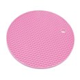 thumbnail image 3 of fashionhome Tapis en Caoutchouc Antidérapant Résistant à la Chaleur Dessous de Verre Rond Coloré Ensemble de Table Porte-Pot Tapis en Silicone, 3 of 4