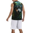 thumbnail image 2 of Naloa Realistic Style Colorful Wolf A Basketball Jersey Reversible Men's Mesh Athletic Sports Shirts Training Practice S-4XLLarge, 2 of 6