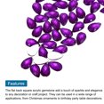 thumbnail image 4 of Uxcell 100Pcs Flat Back Acrylic Teardrop Gems 6x10mm Artificial Rhinestones Purple, 4 of 4