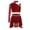 Burgundy, variant on Haitryli Kids Girls Ballet Lyrical Dance Outfits Rhinestones Crop Top and Leotard Skirt 2-Piece Ballroom Clothes Set Purple 16