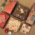 thumbnail image 1 of CARBONLIKE Papel de regalo de Navidad con etiquetas de regalo de Navidad, pegatinas de Papá Noel ZefeiWu 8390614304949, 1 of 1