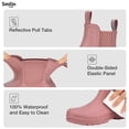 thumbnail image 3 of SMILIN Short Ankle Rain Boots for Women, Chelsea Waterproof Anti Slip Garden Shoes with Insole, Pink, Size 8, 3 of 7