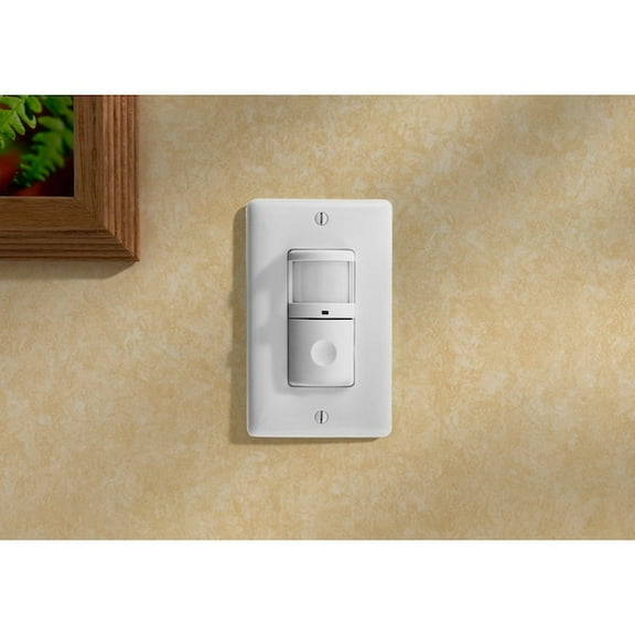 Hubbell Wiring Device-Kellems Vacancy Sensor,PIR,1200 sq ft,Ivory WS1001NI