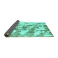thumbnail image 2 of Ahgly Company Indoor Square Abstract Turquoise Blue Modern Area Rugs, 7' Square, 2 of 4