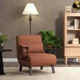 thumbnail image 3 of Costway Fauteuil-Lit Convertible Pliant à 5 Positions, Fauteuil Lounge Canapé avec Coussin, Café, 3 of 10