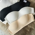thumbnail image 5 of 2 Packs Womens Bras Padded Strapless Push Up Non Slip Tube Bralette Without Underwire Underclothes, 5 of 7