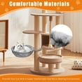 thumbnail image 3 of Cat Tree Hammock Replacement for Medium Cats - 12.6 inch Deep Basket Add-on Attachment with Soft Plush Fabric,Grey, 3 of 6
