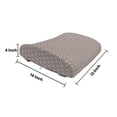 thumbnail image 5 of Vintage Lumbar Pillow, Ornamental Motifs with Floral Inspirations Abstract Oriental Geometric Pattern, Soft Back Cushion Office Chairs with Adjustable Straps, 14" x 13", White and Taupe, by Ambesonne, 5 of 7