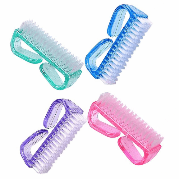 PULMCheerger 4Pcs Handle Grip Nail Brush, Fingernail Scrub Cleaning Brushes for Toes and Nails Cleaner, Pedicure Brushes for Men and Women