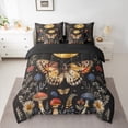thumbnail image 3 of Manfei Gothic Moth 7-Piece Bedding Comforter Set,Rustic Floral Mushroom King Bedding Sets,Country Flower Bed Sheets For Girl Kids,Super Cozy Room Decor Reversible, 3 of 9