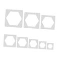 thumbnail image 1 of 8 plantillas para pintar, reutilizables, fáciles de usar, con patrones pequeños y geométricos para proyectos de bricolaje en madera y decoración del Hexágono, 1 of 8