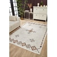 thumbnail image 2 of Cuernavaca Beige Modern Polyester Area Rugs for Living Room Washable Rugs Boho Moroccan Area Rug Soft Geometric Bohemian Carpet Distressed Indoor Rug for Bedroom Dining Room Office Nonslip Rug, 2 of 9