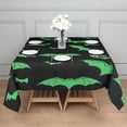 thumbnail image 3 of Black Halloween Bats with Green Square Tablecloth,Waterproof Square Table Cover,Wipeable Spillproof Washable Table Cover for Home Kitchen Party Decor 42"X42"(107x107cm), 3 of 6