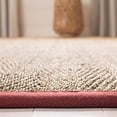 thumbnail image 4 of Safavieh Natural Fiber Collection NF115D Border Herringbone Seagrass Area Rug, 4' x 6', Red, 4 of 5