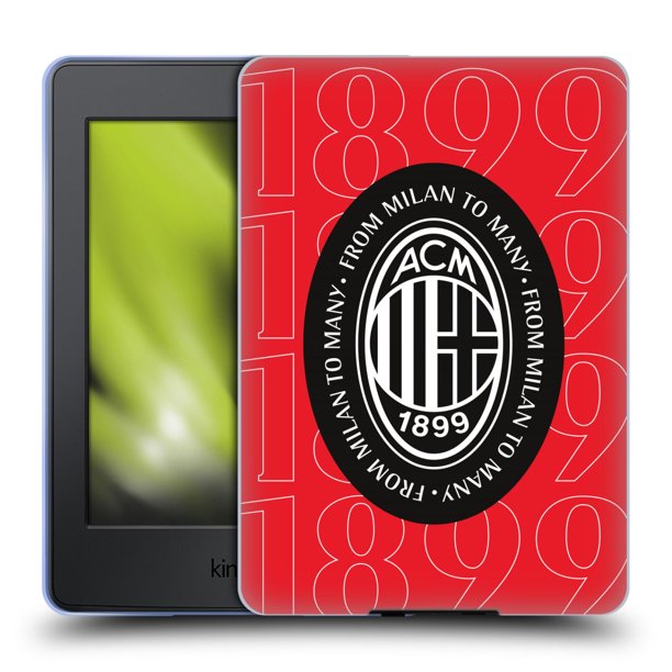 Head Case Designs Officially Licensed Ac Milan Art 19 Black Logo Soft Gel Case Compatible With Amazon Kindle Paperwhite 1 2 3 Walmart Com Walmart Com