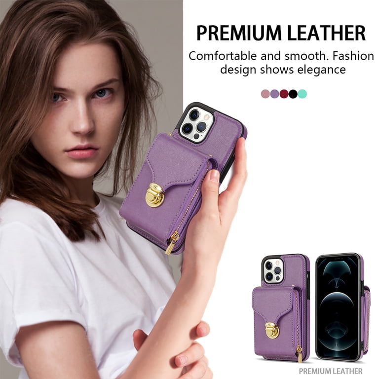 Feishell Crossbody Wallet Case for Apple iPhone 13 Pro Max,with