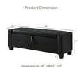 thumbnail image 4 of CQSXDA 48" Ottoman Bench Upholstered Faux Leather with Storage, for Hallway or Bedroom, Black, 4 of 12