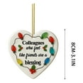 thumbnail image 3 of Thanks for Being an Awesome Friend Heart Ornament, Christmas Thanksgiving Decorations,Thank You Gift for Women, Men, Colleagues, Boss, Friends, Souvenir Heart-Shaped Ornament, 3 of 6
