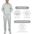 thumbnail image 4 of Men's Tech Fleece Hoodie & Jogger 2-Piece Matching Set With Heat Seal Zipper Design (Sizes, S to 4XL), 4 of 5