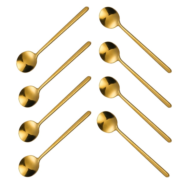 Juego de cucharas de cena de 8 uds, juego de cucharas de acero inoxidable, para el hogar, cocina, restaurante, apto para lavavajillas, pulido espejo