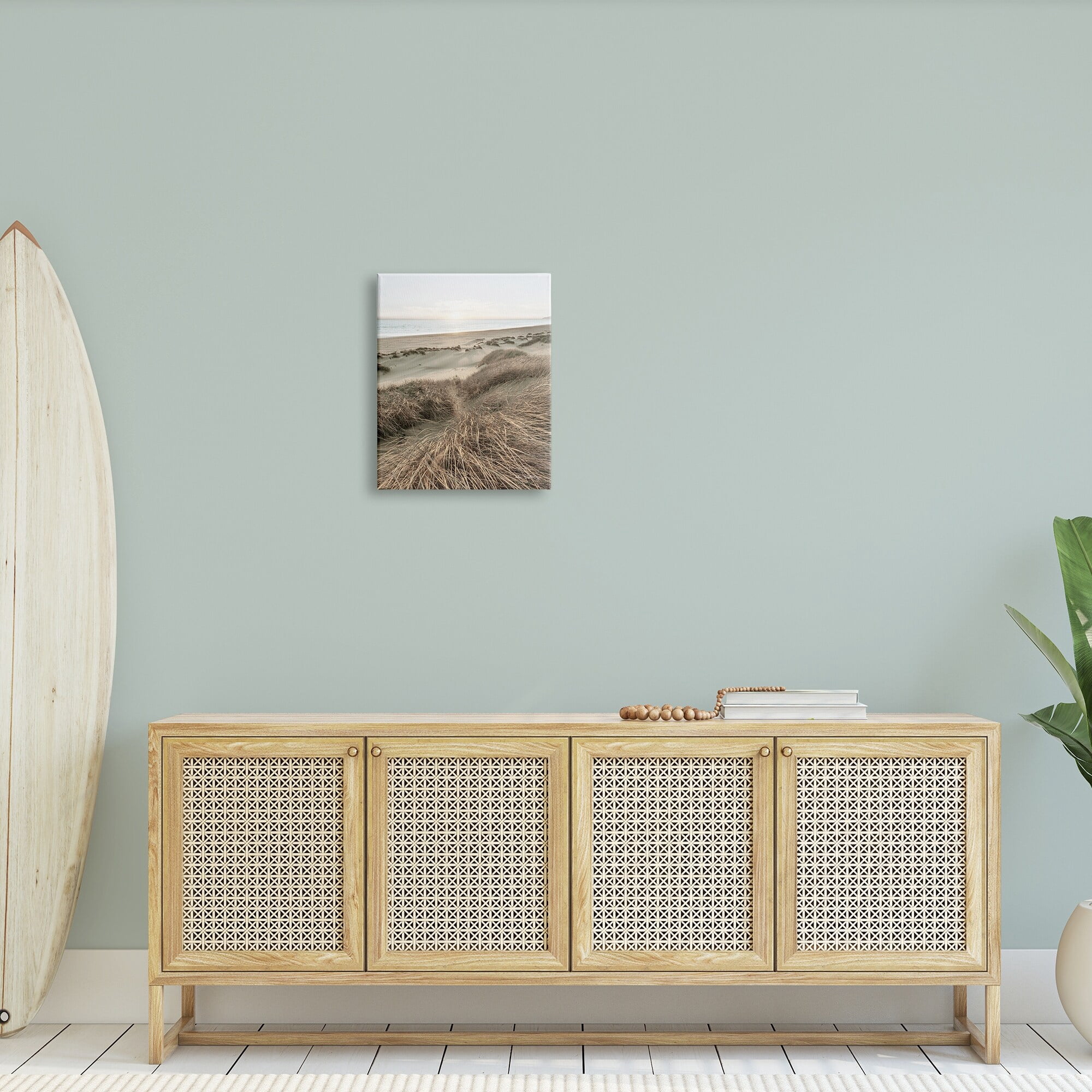 Stupell Industries Muted Beach Sunrise Tall Grass Soft Sand Dunes, 36 x 48,Design by Alan Majchrowicz