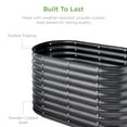 thumbnail image 5 of Best Choice Products 4x2x2ft Outdoor Raised Metal Oval Garden Bed, Planter Box for Vegetables, Flowers - Charcoal, 5 of 7