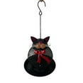 thumbnail image 2 of Haliyee Outside Wild Bird Feeder,Heavy Duty Metal Frame Outdoor Bird Feeders Hanging for Garden Yard Decoration,Weather Resistant Feeder wirh Drainage,Cute Cat Shaped, 2 of 4