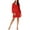 Red, variant on NY Collection Womens Petites Bell Sleeves Scoop Neck Casual Dress