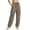 Brown, variant on Women's Plus Size High Waist Cargo Pants Loose Lightweight Casual Drawstring Workout Yoga Athletic Joggers with Pockets