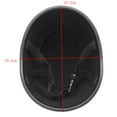 thumbnail image 4 of DOT Flat Low Profile Motorcycle Half Helmet Skull Cap Black For  Chopper, 4 of 11