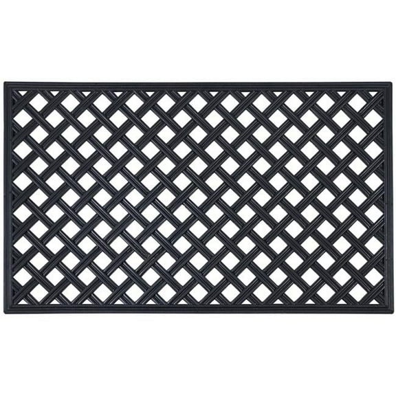 18 x 30 in. Wrought Iron Rubber Mat, Lattice