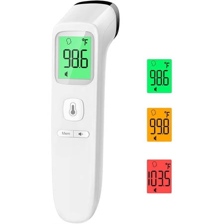 No-Touch Thermometer for Adults and Kids, Accurate Digital Baby Thermometer, FSA HSA Eligible, Fever Alarm & Silent Mode, 2 in 1 Forehead & Object Thermometer
